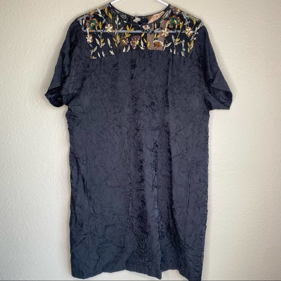 No. 21 Black Embellished Panel Shift Dress - Picture 2 of 13